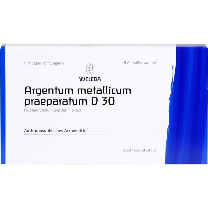 ARGENTUM METALLICUM praeparatum D 30 Ampullen 8 St.