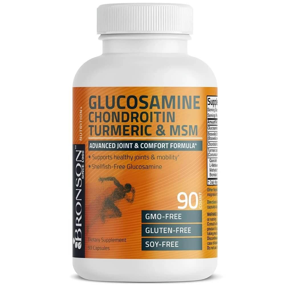 Glucosamin Chondroitin Kurkuma & MSM, 90 Kapseln, Bronson