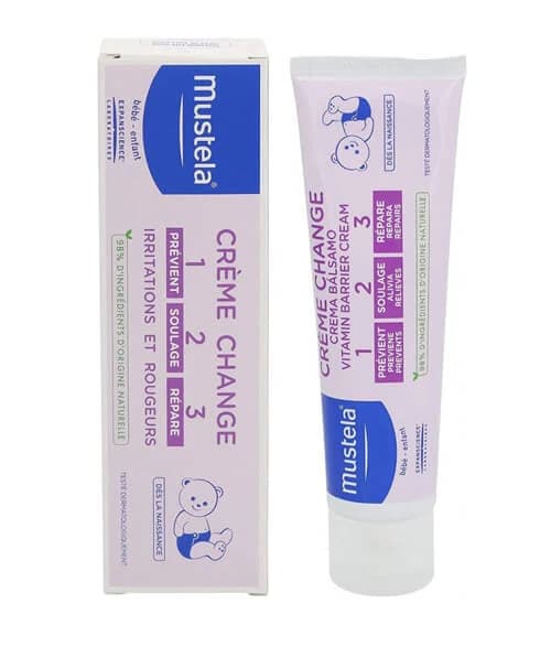 MUSTELA Bebe Vitamin Barriere Creme 1-2-3 Tägliches Wickeln Creme, 50ml