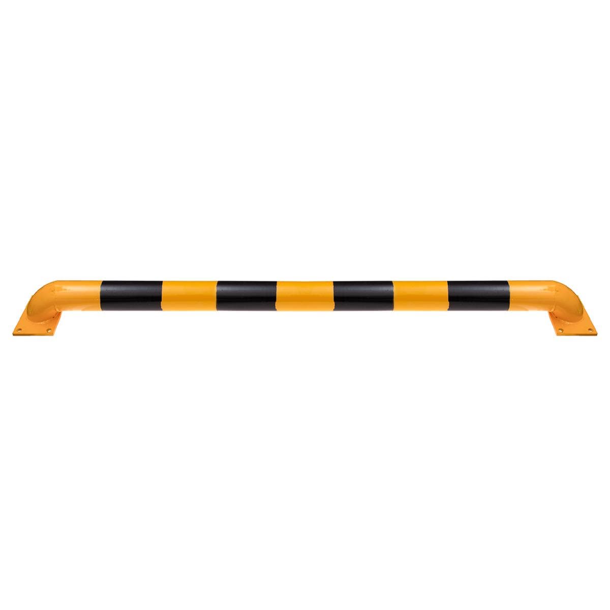 STOPPO Rammschutzbügel 40 / 100 / 150 cm Stahl - zum Aufdübeln - 13 x 10 cm (BxH) - Gelb Schwarz, Rammschutzbalken PKW