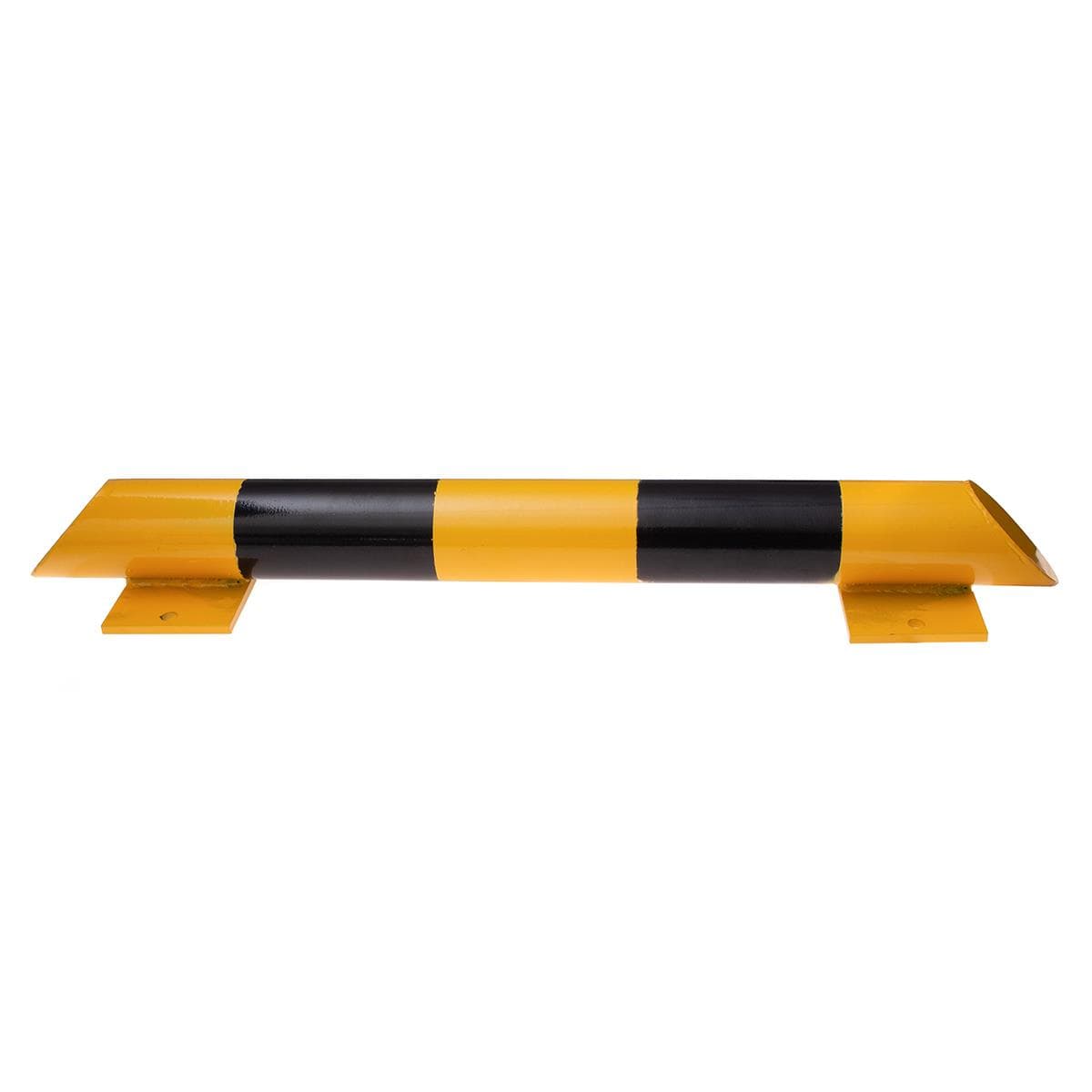 STOPPO Rammschutzbalken Stahl 40 / 80 / 120 cm - zum Aufdübeln - 13 x 8,6 cm (BxH) - Gelb Schwarz, Rammschutzbügel PKW