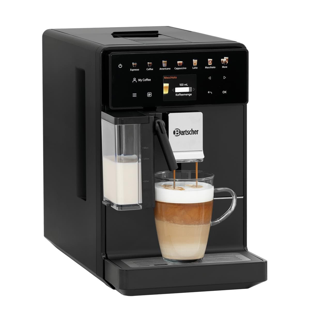 Bartscher Kaffeevollautomat easy slim 200, 15 Programme, 1,3 l Tank, 19 bar, 230 V