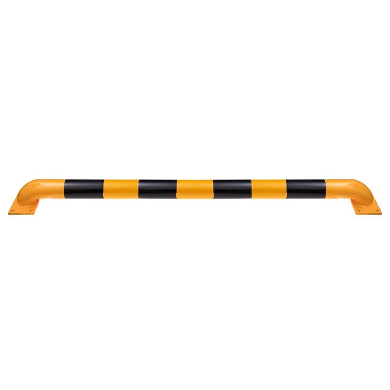 STOPPO Rammschutzbügel 40 / 100 / 150 cm Stahl - zum Aufdübeln - 13 x 10 cm (BxH) - Gelb Schwarz, Rammschutzbalken PKW