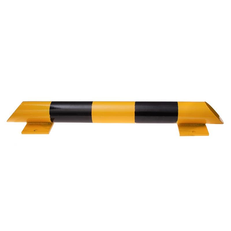 STOPPO Rammschutzbalken Stahl 40 / 80 / 120 cm - zum Aufdübeln - 13 x 8,6 cm (BxH) - Gelb Schwarz, Rammschutzbügel PKW