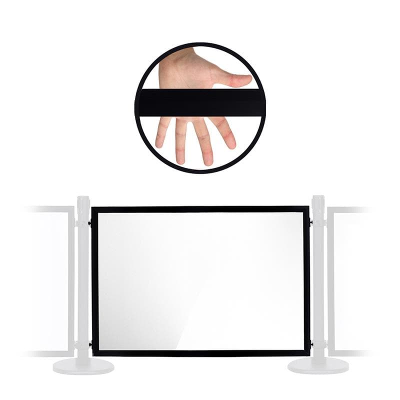 Trennwand klar 1260 x 864 mm aus Acryl für Abgrenzungsständer