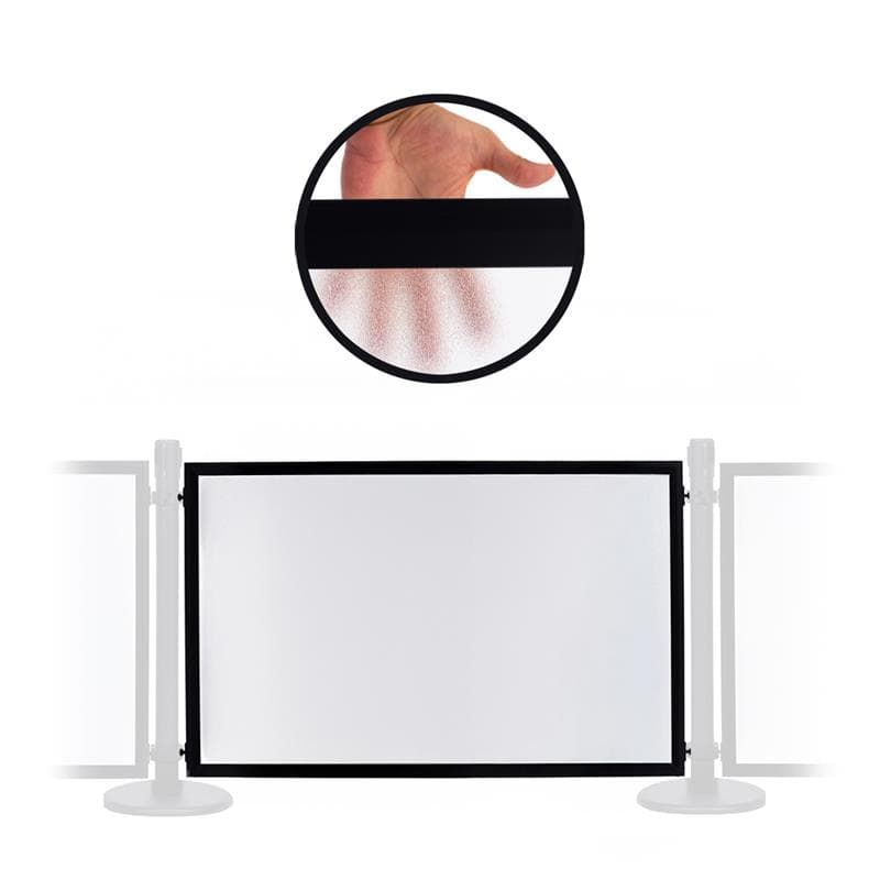 Trennwand milchig 1260 x 864 mm aus Acryl für Abgrenzungsständer