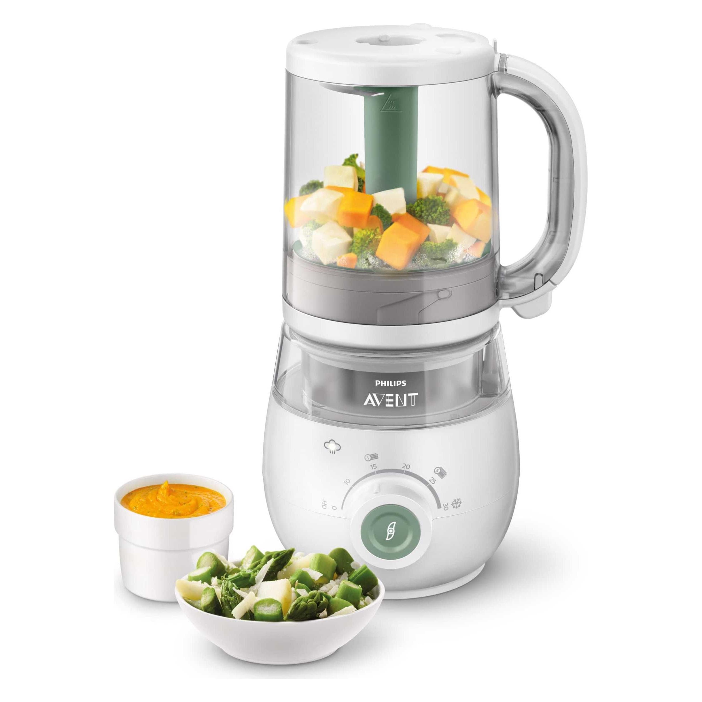 Philips Avent, Babynahrungszubereiter, Kombinierter Dampfgarer & Mixer 4-in-1
