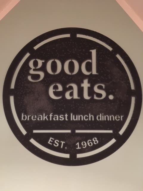 Shabby-Optik Metallschild "good eats."