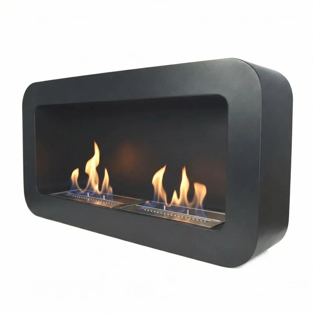 Stilvoller Bio-Kamin in Schwarz ScandiFlames  | Bioethanol-kamin-shop.de | Bioethanol Wandkamin