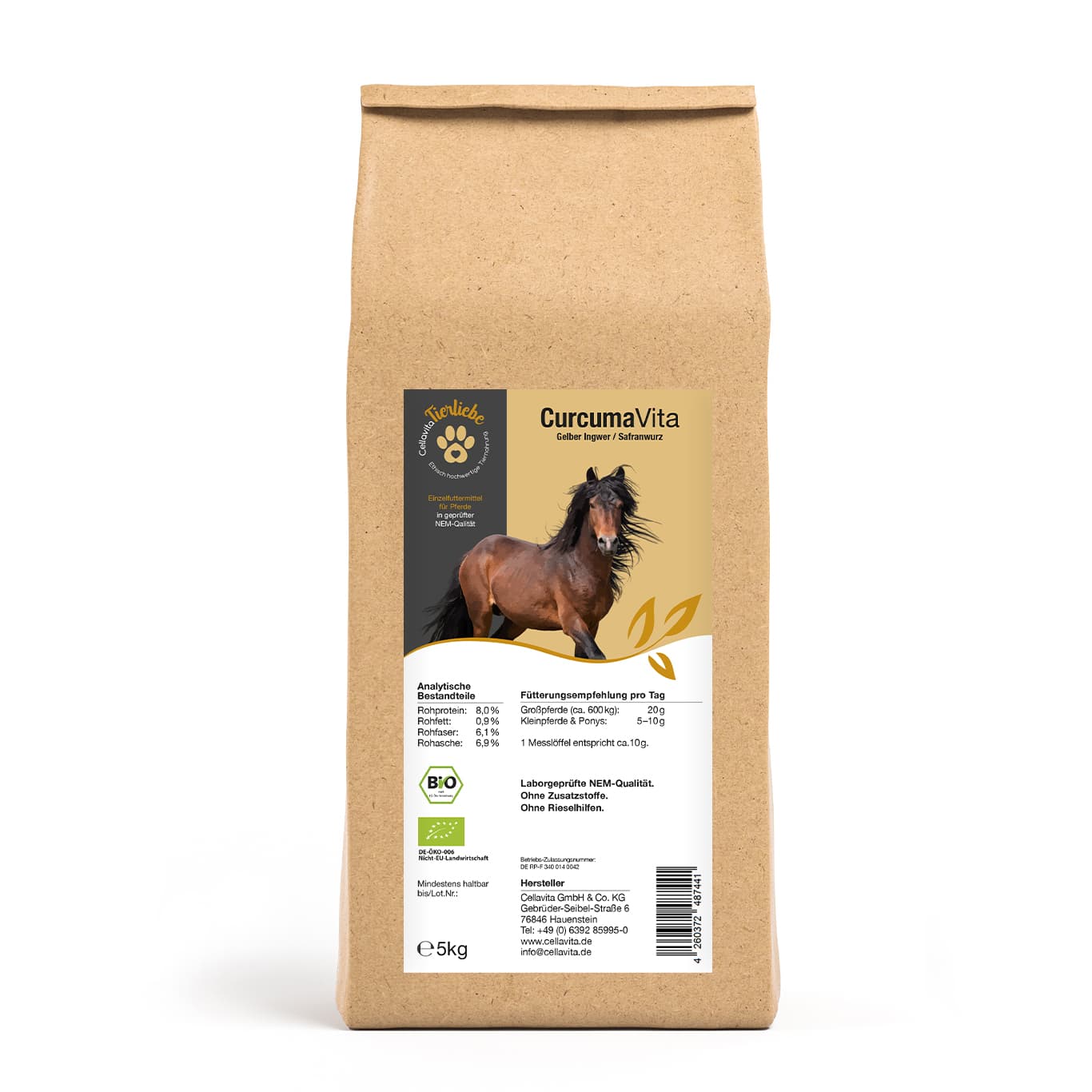 Bio-Curcuma Vita für Pferde 5kg Vorratsbeutel