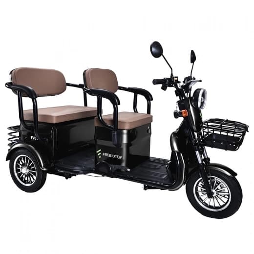 Elektro-Dreirad Freejoyer FV6 Max, 1800W Motor, 72V 20Ah Akku, 10 x 3 Zoll Reifen, 25 km/h Höchstgeschwindigkeit, 60 km  - Black