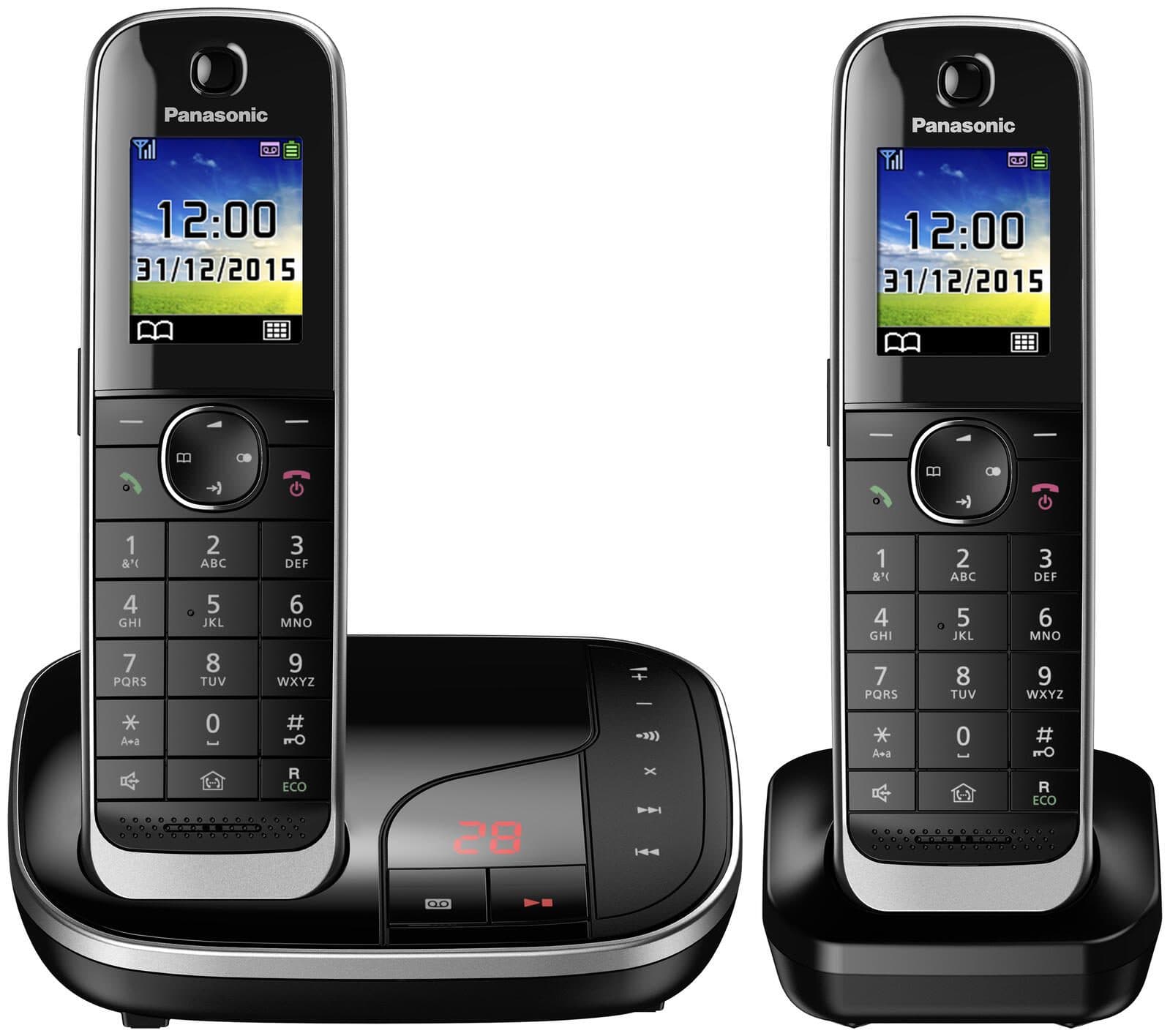 Panasonic Schnurloses Telefon-Set mit Anrufbeantworter KX-TGJ322GB schwarz