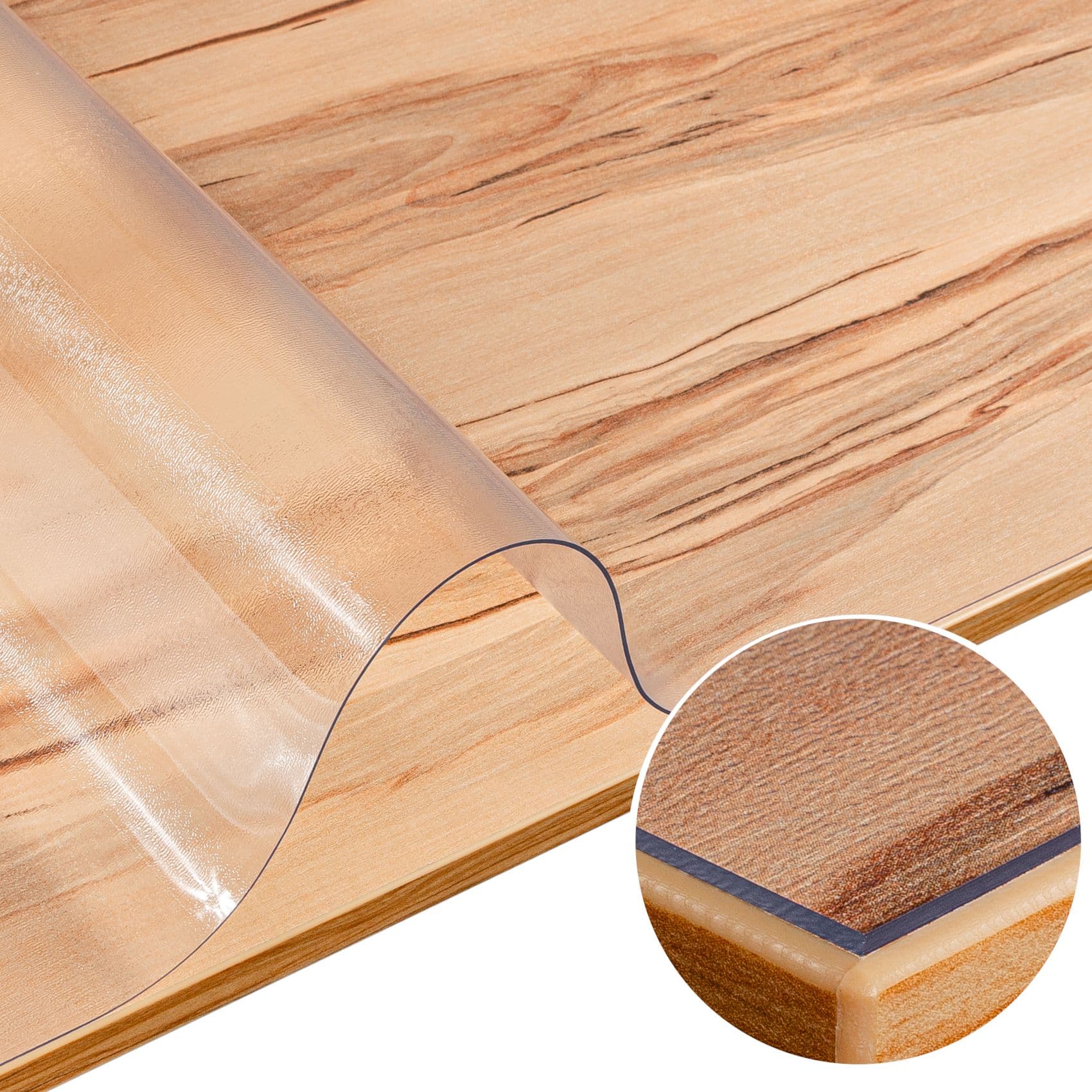 Tischfolie Tischschutzfolie feinmattiert transparenter Tischschutz matt 1,5mm 90cm 100cm