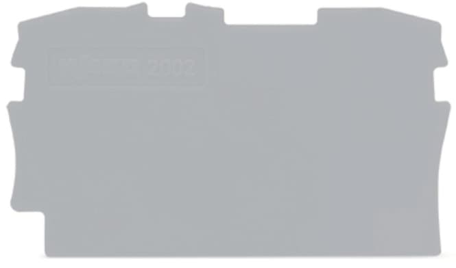 WAGO 2002-1291 Abschluss-und Zwischenplatte,0,8 mm dick,grau