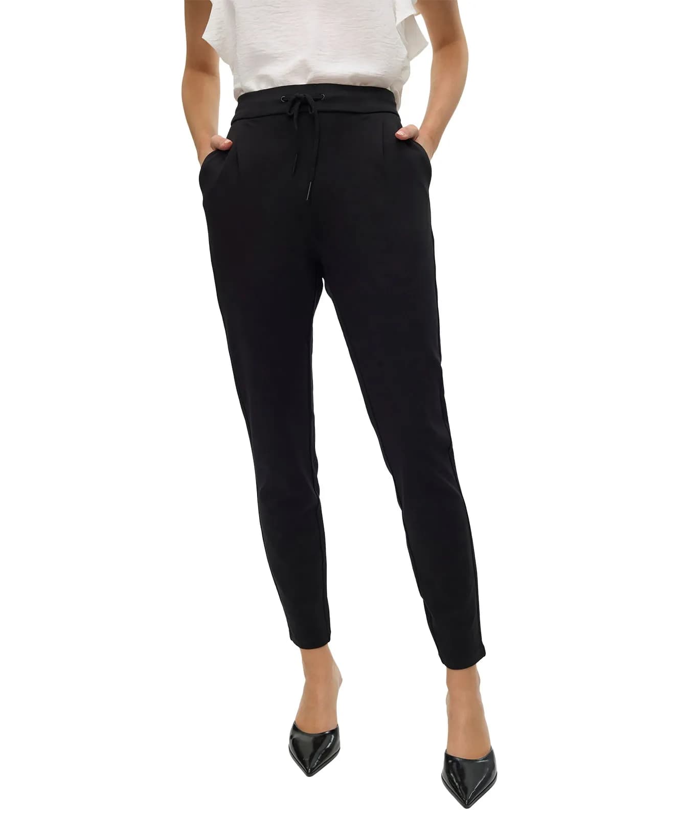 Vero Moda Jogger Pants EVA mit Bundfalten in Schwarz