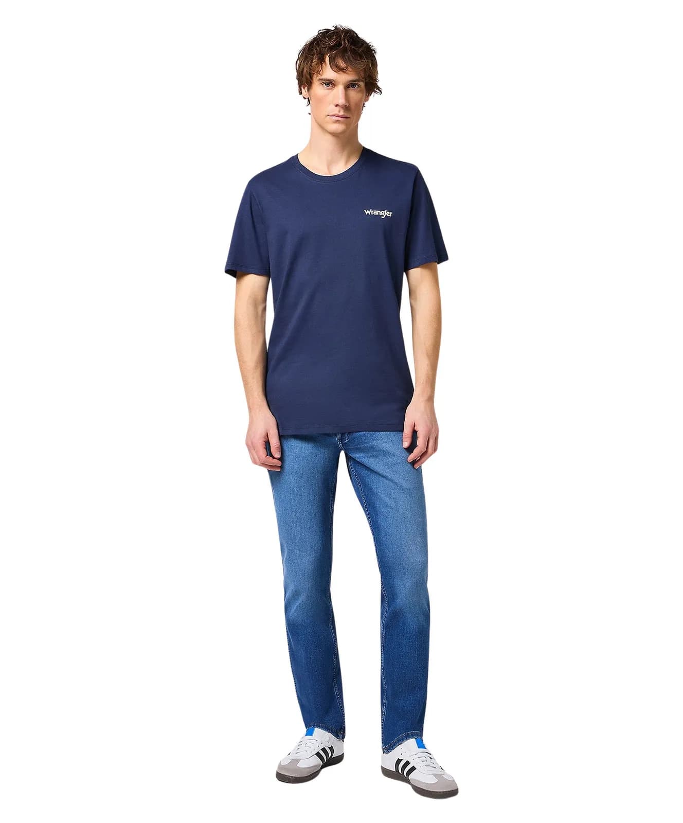 Wrangler T-Shirt 2Pack Sign Off Tee in Real Navy