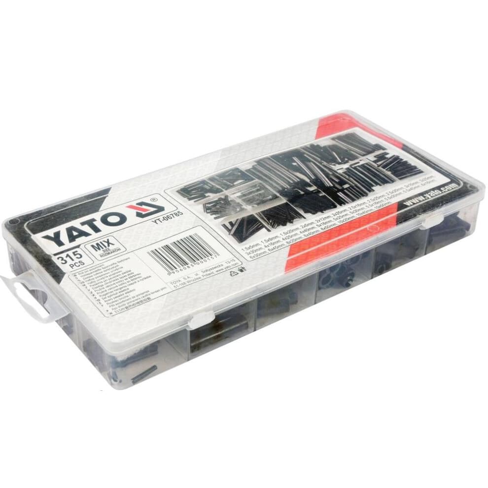 Set elastischer Dübel - YATO - 315 Teile - 1,55–1050 mm - Sortierverpackung - Mischgrößen