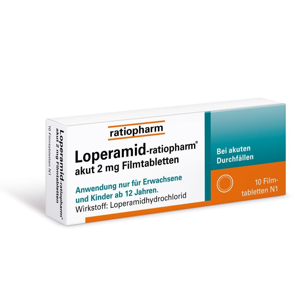 LOPERAMID-ratiopharm akut 2 mg Filmtabletten 10 St