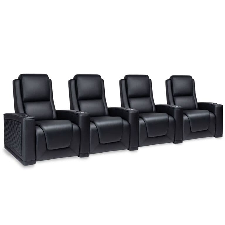 Zinea Kinosessel Highline Prestige Dark (4er Premium Leder Braun)