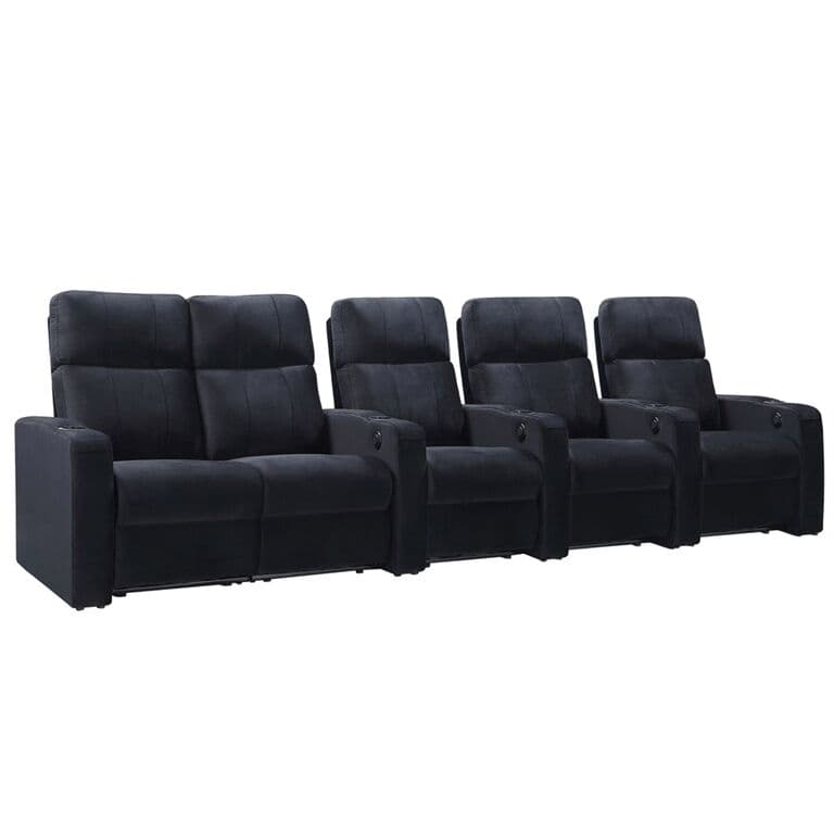 Zinea Kinosessel Baseline Two Stoff (5er loveseat Links Stoff Schwarz)