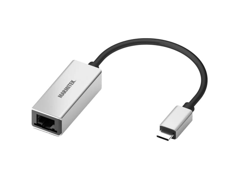 Marmitek Connect USB C auf Ethernet - USB-C auf Ethernet Adapter, Schwarz, Silber, 0,15 m, 0 - 45 °C, 52,5 mm, 20,5 mm, 15 mm