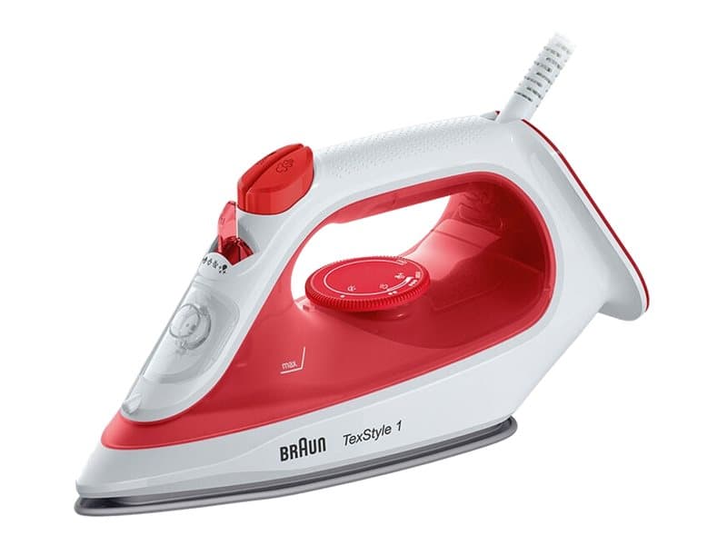 Braun si 1019 rd, Dampfbügeleisen, Antihaft-Platte, 1,9 m, 120 g/min, Rot, 25 g/min