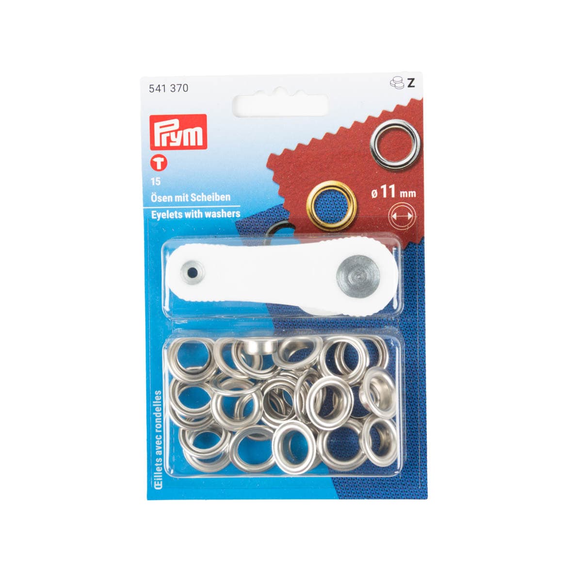 Prym Ösen und Scheiben MS silberfarbig 11,0 mm