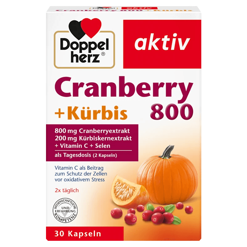 Doppelherz Aktiv Cranberry + Kürbis + Vitamin C + Selen 30 Kapseln