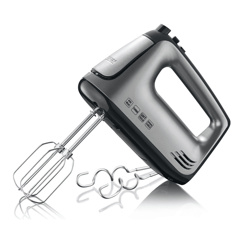 SEVERIN Handmixer mit Spiralkabel, ca. 400 W, HM 3832, Silber/Schwarz