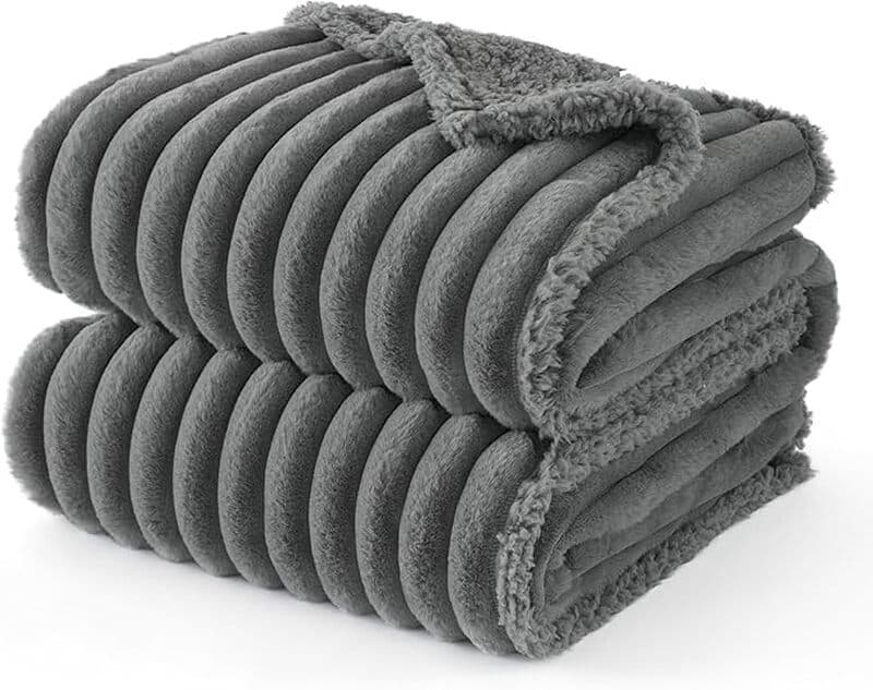 BEDSURE wasserdichte Hundedecke, 102 x 127 cm, maschinenwaschbar, weich & flauschig, grau