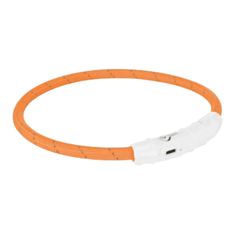 TRIXIE Flash Leuchtring USB kürzbar orange 45 cm