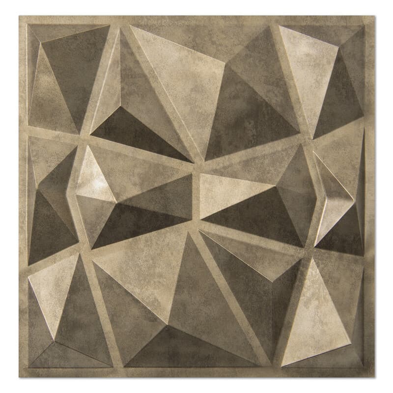 Premium 3D-Wandpaneele im Diamantmuster - Antikgold 30x30 cm (Packung mit 33)