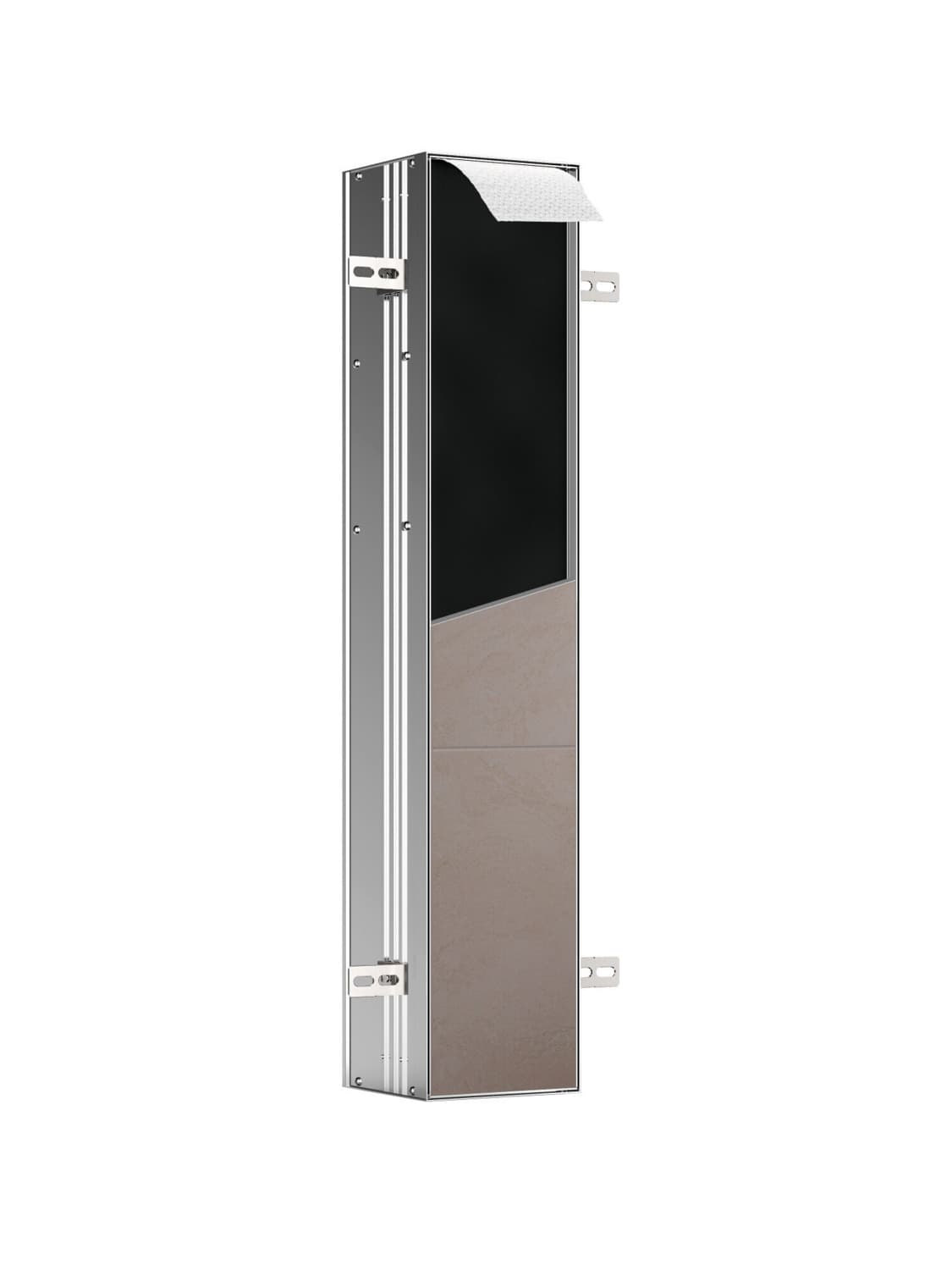 emco asis module plus WC-Modul-Unterputzmodell, 803mm, Fächer für Reserverolle oder Feuchtpapierbox, Toilettenpapier, integrierte