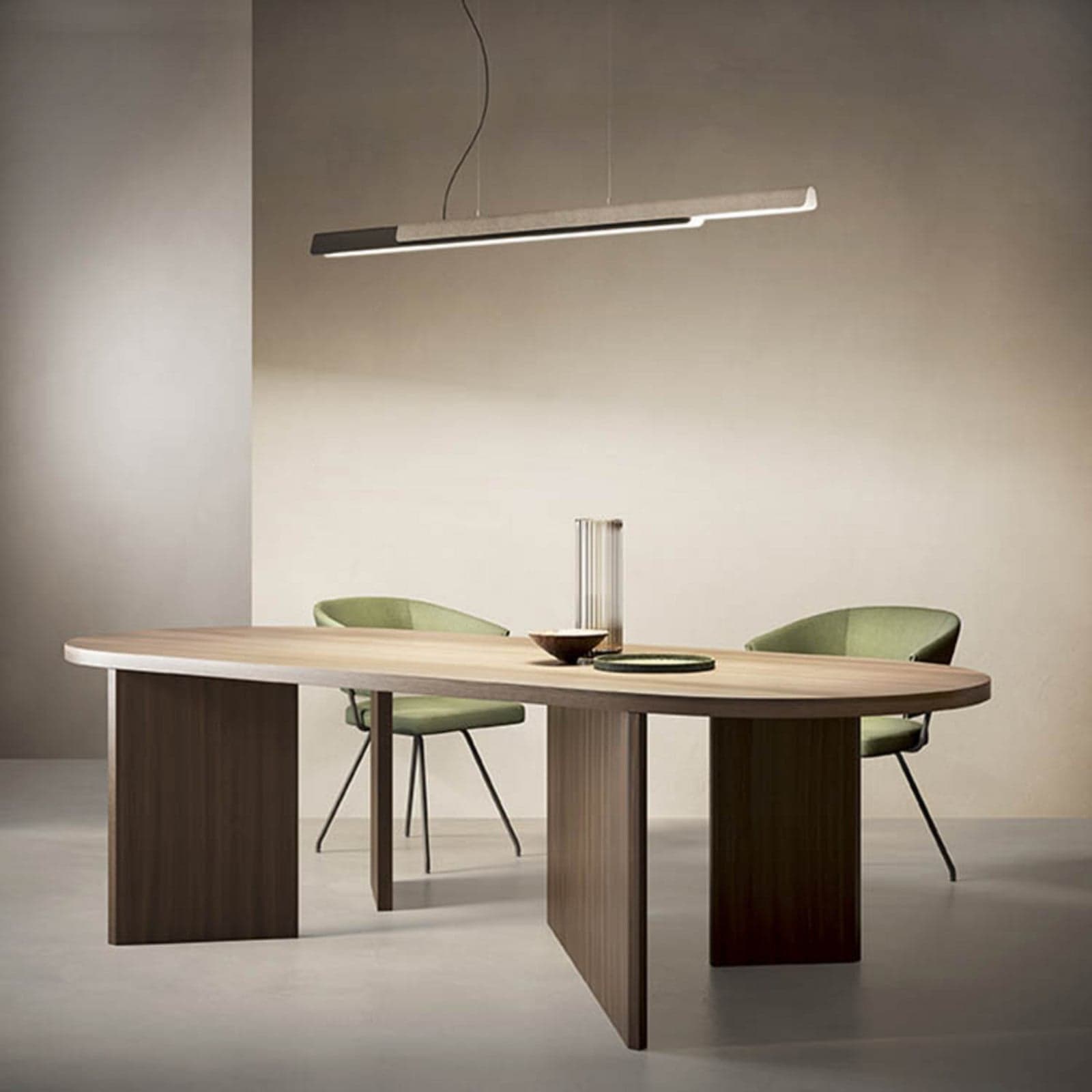 Dala Linear Pendelleuchte 3000K Dark Grey/Concrete kdln - Küche - Design - Metall - Einflammig