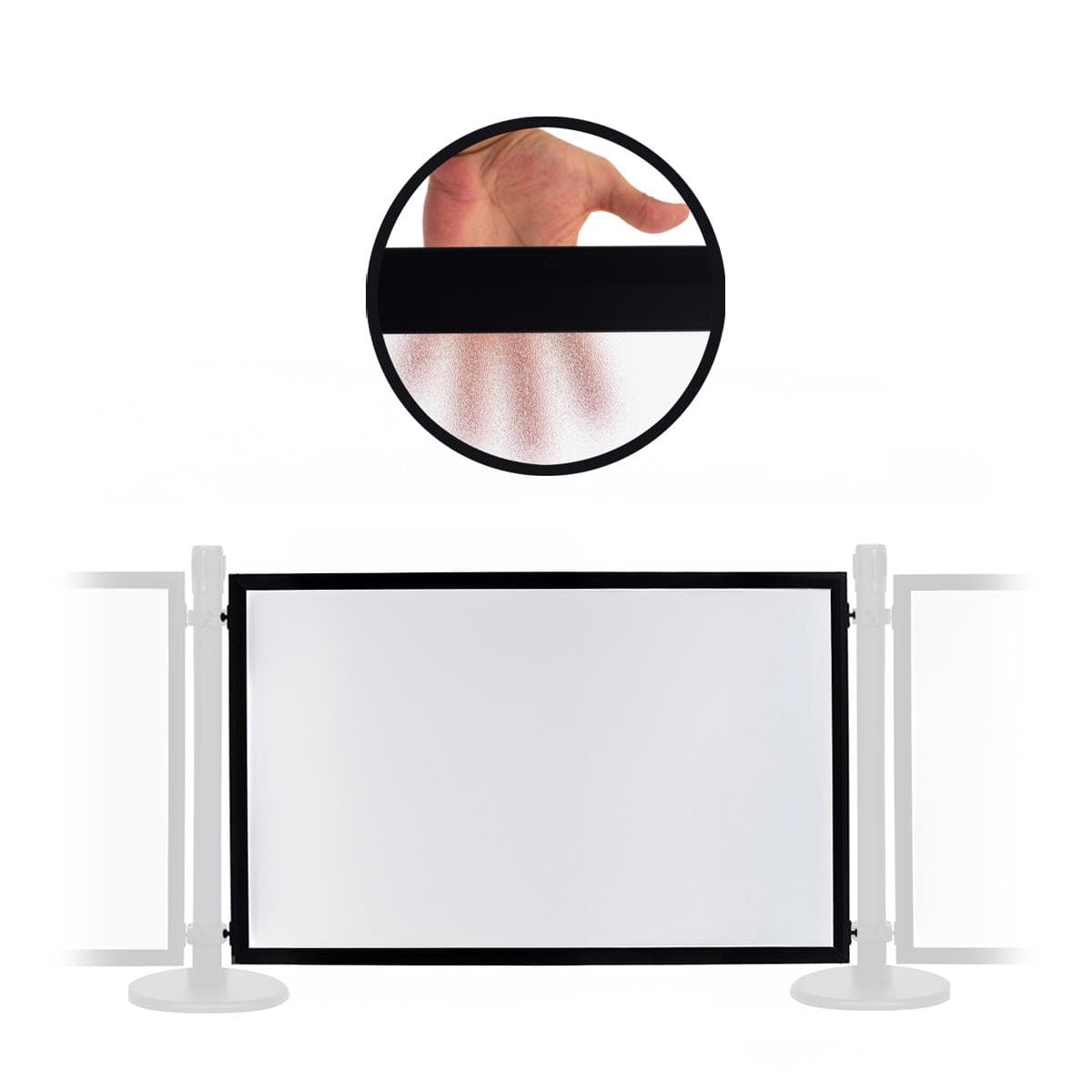 Trennwand milchig 1260 x 864 mm aus Acryl für Abgrenzungsständer