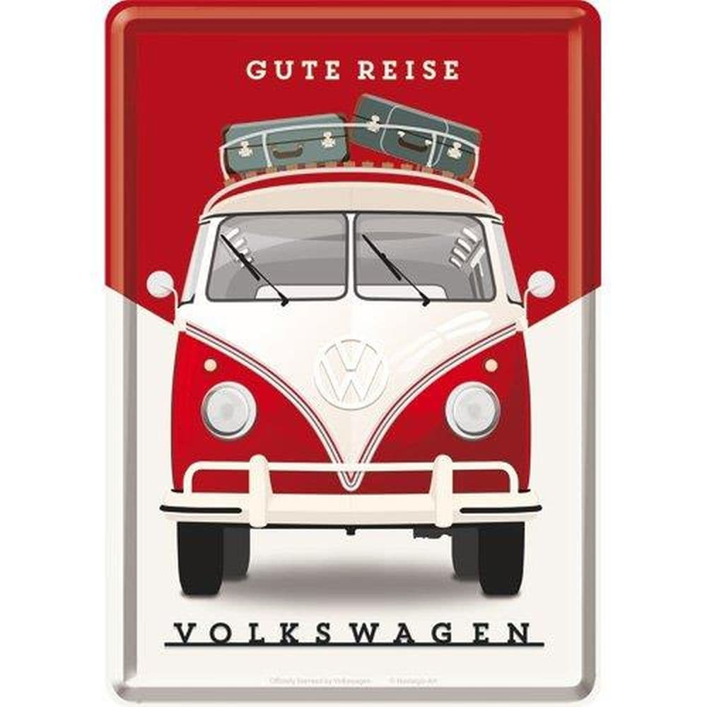 Nostalgic-Art - Blechpostkarte - Volkswagen - VW Bulli - Gute Reise