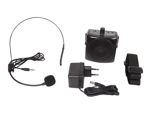 HQ Power - HQPA10001 - Tragbarer Sprachverstärker mit Headset und Tragband, 5 W, Schwarz