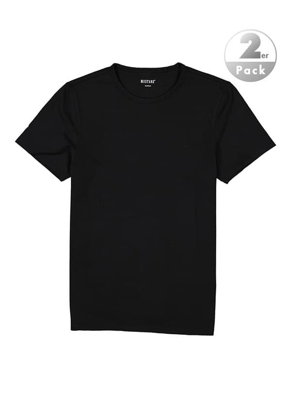 MUSTANG Herren T-Shirts schwarz Baumwolle