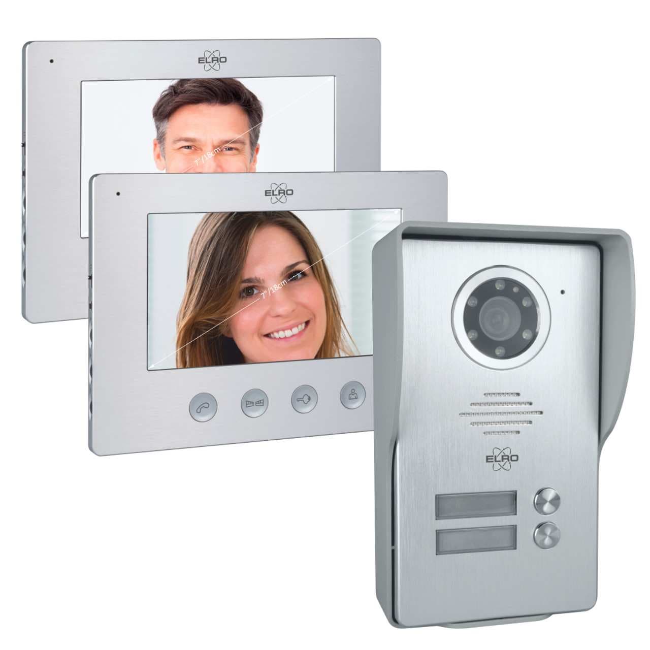 ELRO 2-Familien Video Türsprechanlage DV477W2