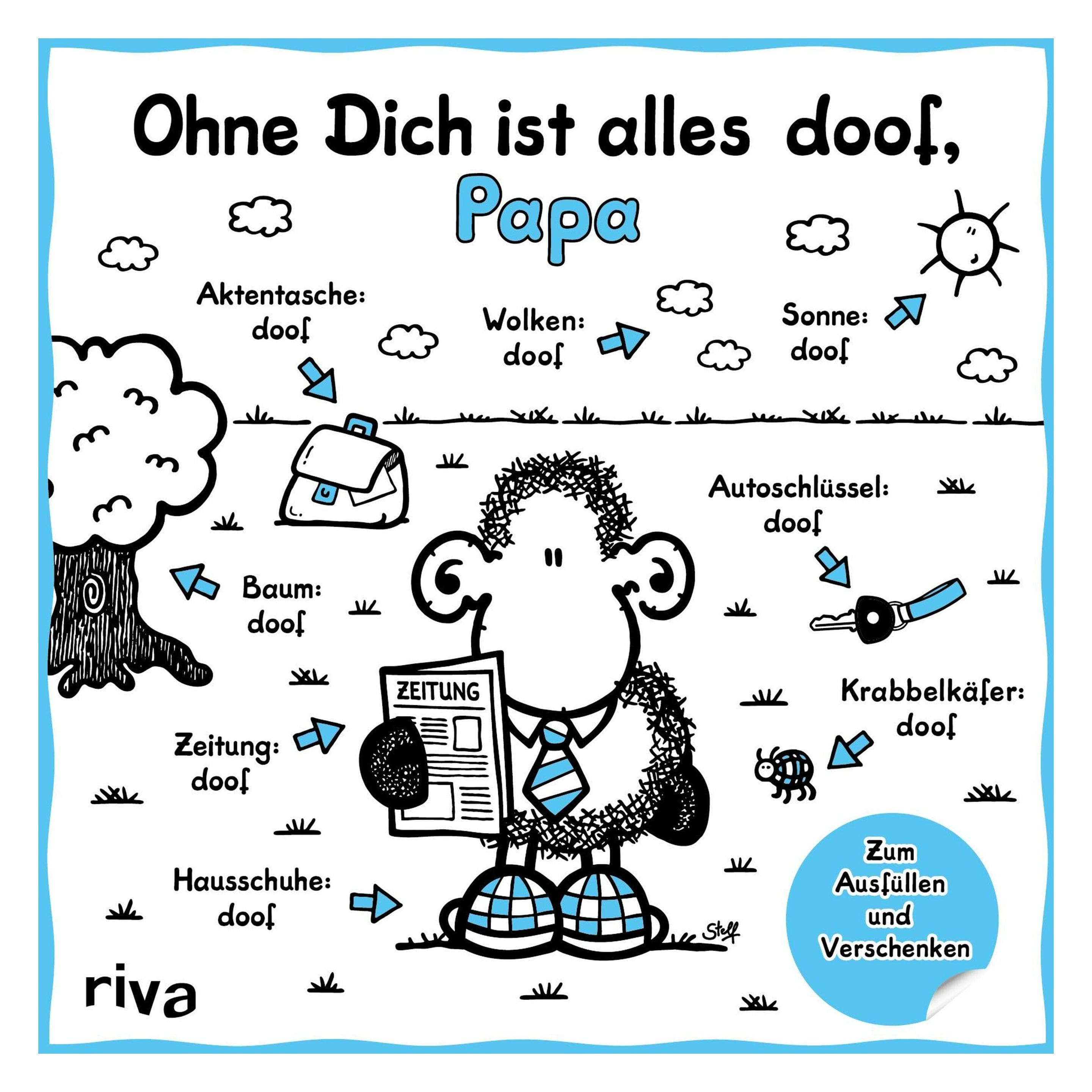 Riva, Fotoalbum, Ohne Dich ist alles doof, Papa (16 x 16 cm)