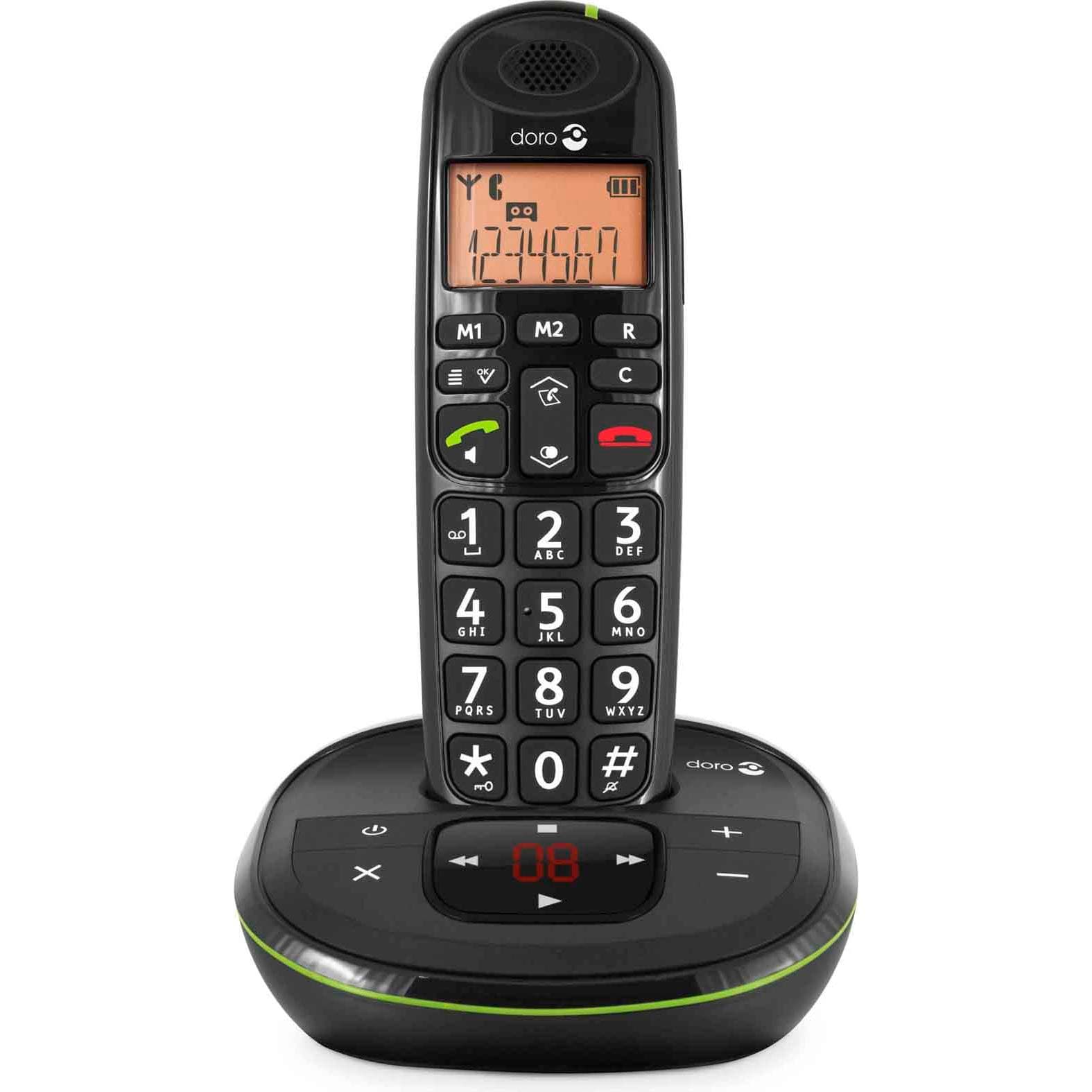 Doro PhoneEasy 105 WR, Telefon, Schwarz