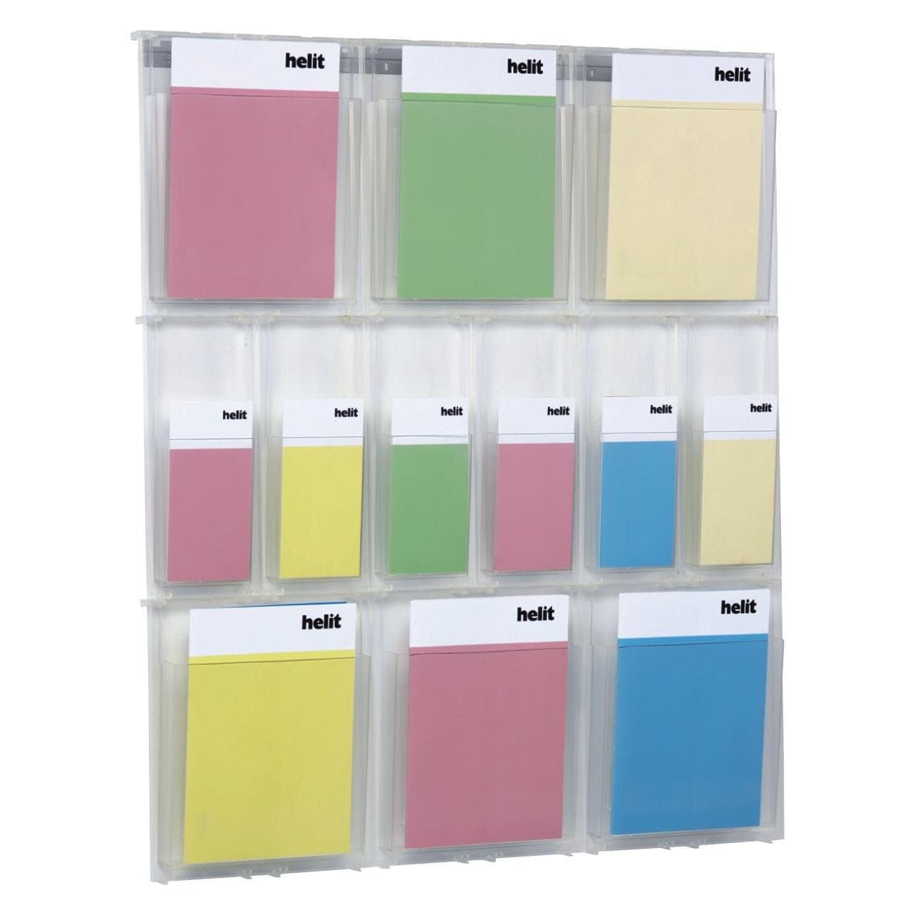 Helit, Prospektständer, H6811002 - Transparent - 12 Karten - A4 - 852 mm - 978 mm - 59 mm (A4)