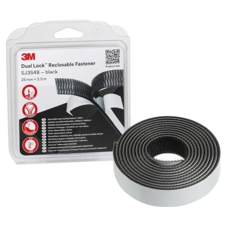 4 Stück Klettband Druckverschluss 25mmx2,5m, 5,7mm SJ35...