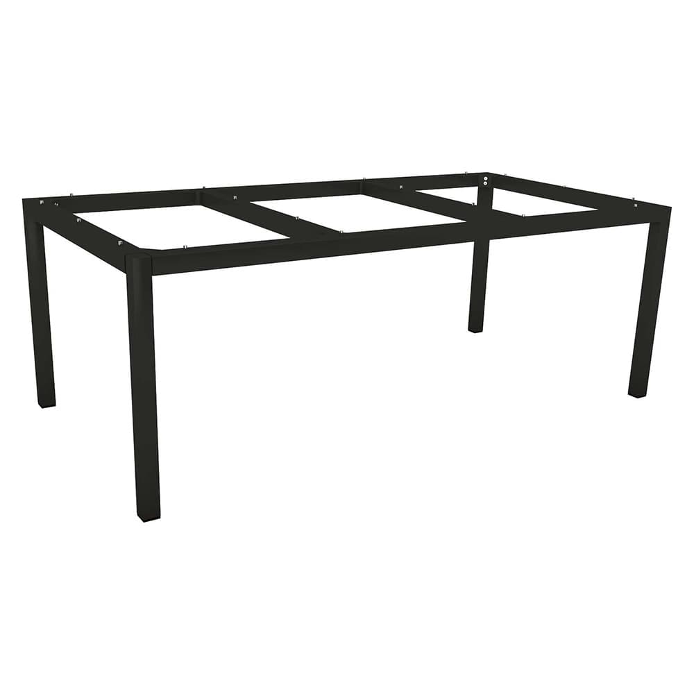 Stern Tischgestell 200x100 cm Classic Aluminium schwarz matt mit Nivelliersystem