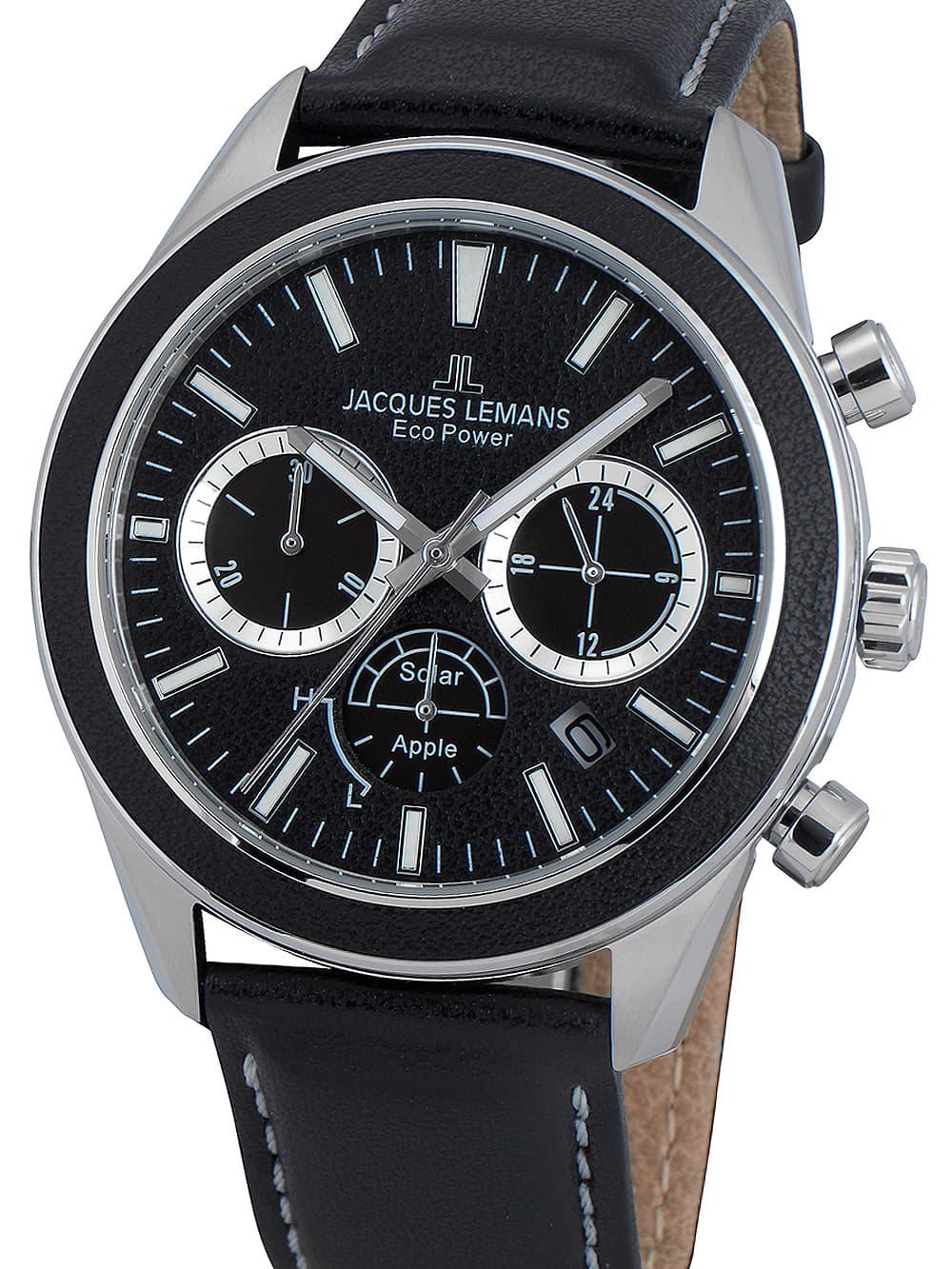 Jacques Lemans 1-2115A Eco Power Apple Herrenuhr 44mm 10ATM